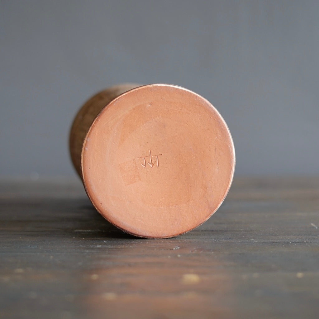 Brown / Red Column Vase #JT495