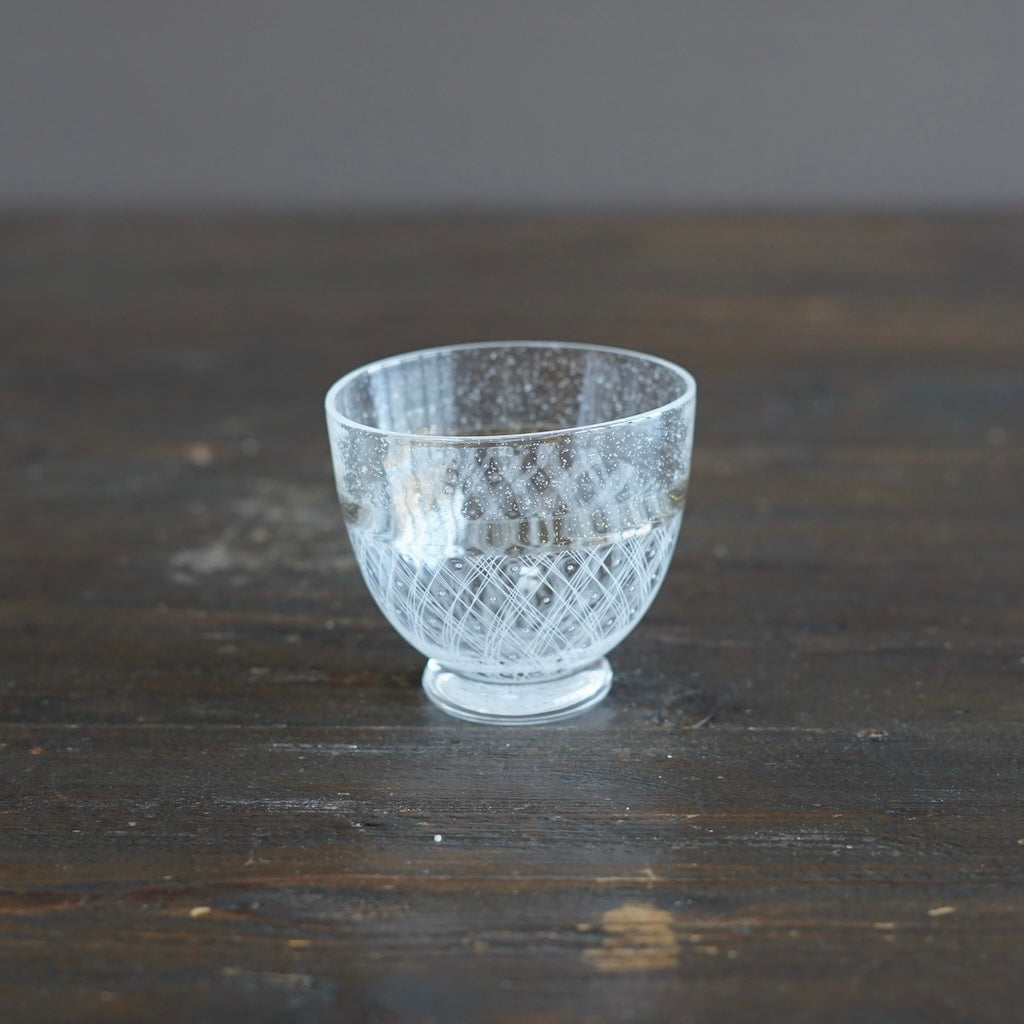 White Reticello Lace GUINOMI Sake Cup #NS7