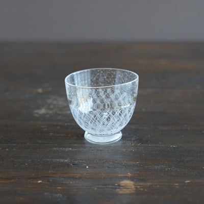 White Reticello Lace GUINOMI Sake Cup #NS7