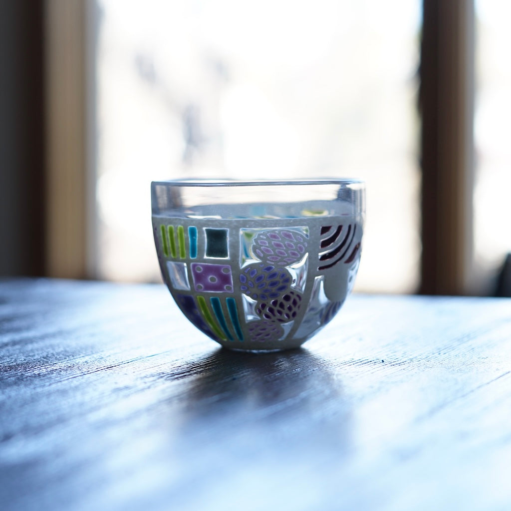 Hydrangea Garden GUINOMI Sake Cup #UR7