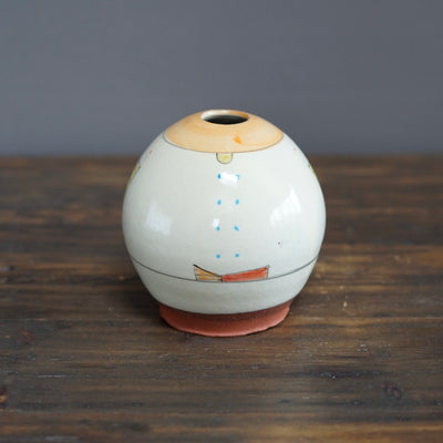 "Schematics" Globe Form Vase #BC30