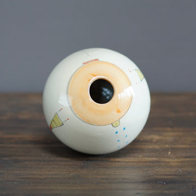 "Schematics" Globe Form Vase #BC30