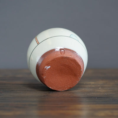 "Schematics" Globe Form Vase #BC30