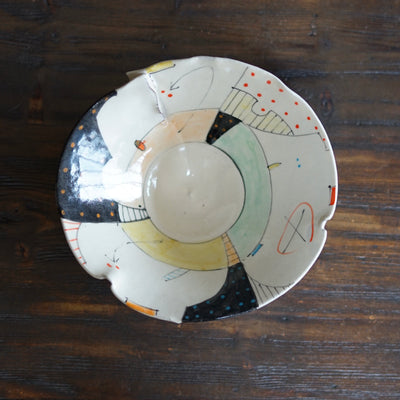 "Schematics" Small Serving Bowl #BC32
