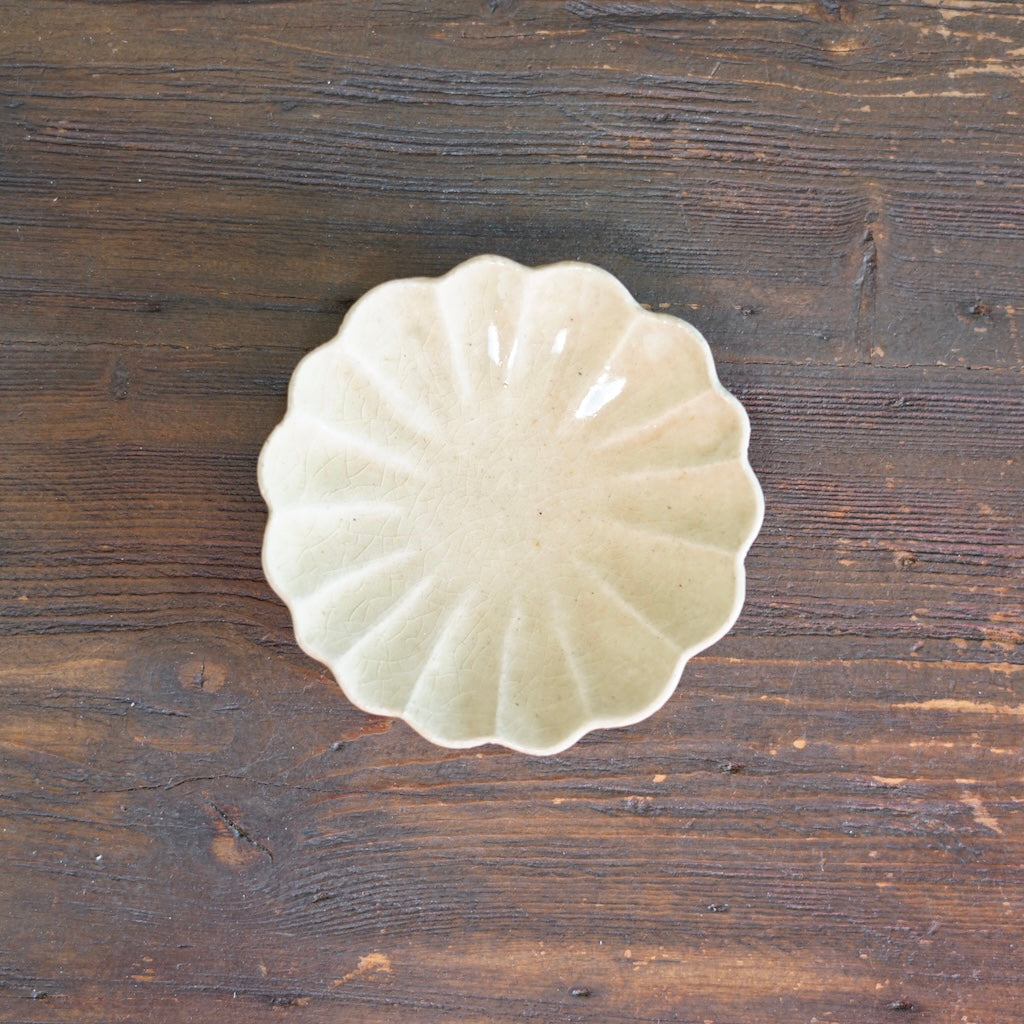 Flower Shaped Soy Plate Olive #4A