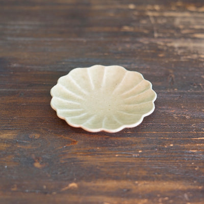 Flower Shaped Soy Plate Olive #4A