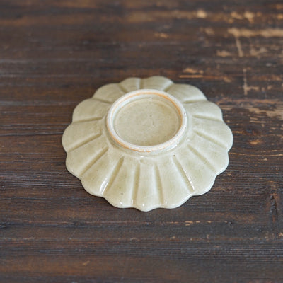 Flower Shaped Soy Plate Olive #4A
