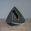 Tenmoku Triangle Rocking Flower Vase / Sculpture #83