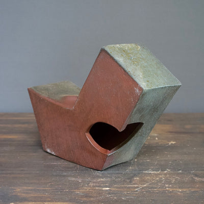 YAKISHIME Angle Flower Vase / Sculpture #MW86