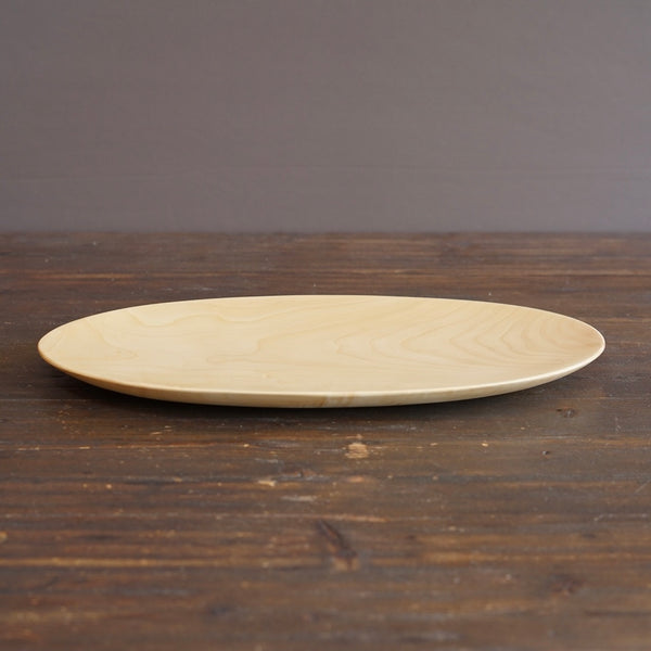 Hand Carved Oval Serving Platter #YT44 - Sara Japanese Pottery