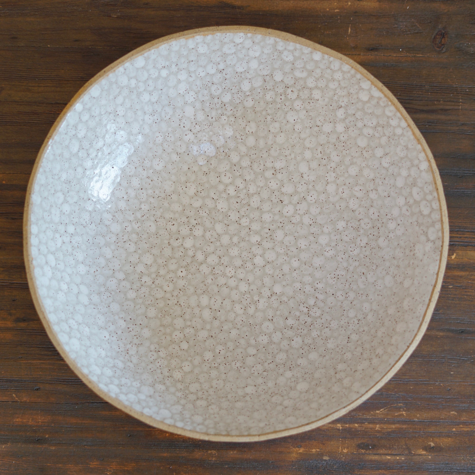 14.5" White Dots Serving Bowl #LK820
