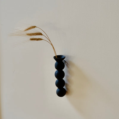 Carved Black Hanging Flower Vase #FGG32A