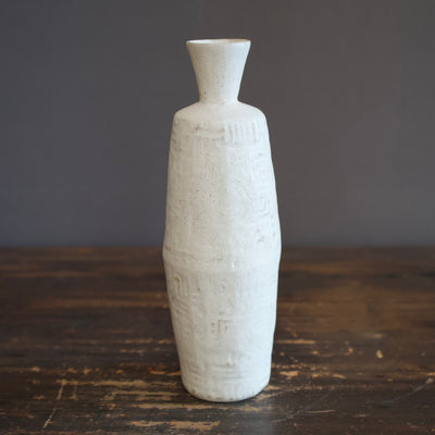 Carved White Flower Vase #FGG19