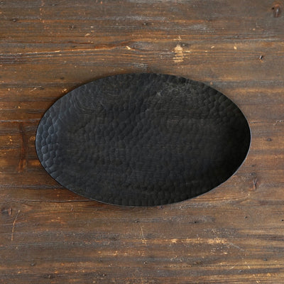 Medium Black Oval Plate #YO7