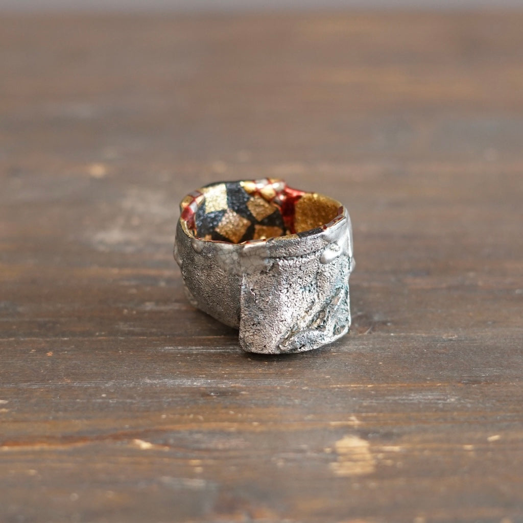 Half Half Gilded GUINOMI Sake Cup #HT529