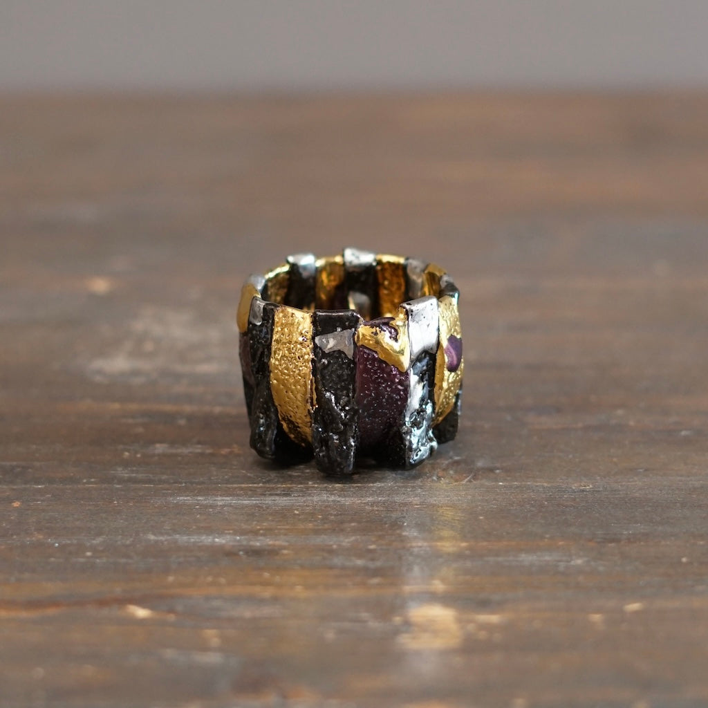 Half and Half Gilded GUINOMI Sake Cup #HT530