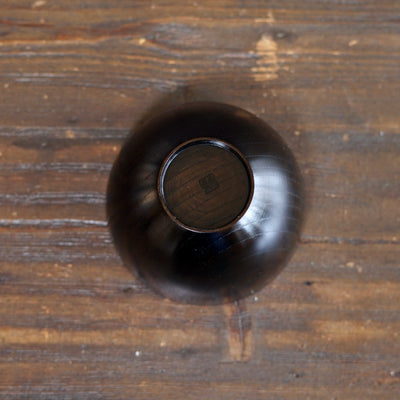 Black Japanese Zelkova Lacquer Bowl #F3.7