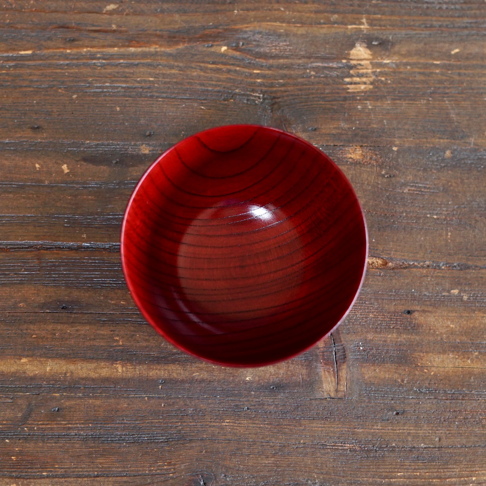 Red Japanese Zelkova Lacquer Bowl #F3.7