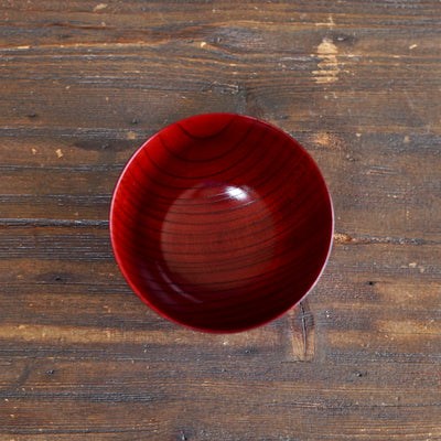 Red Japanese Zelkova Lacquer Bowl #F3.7