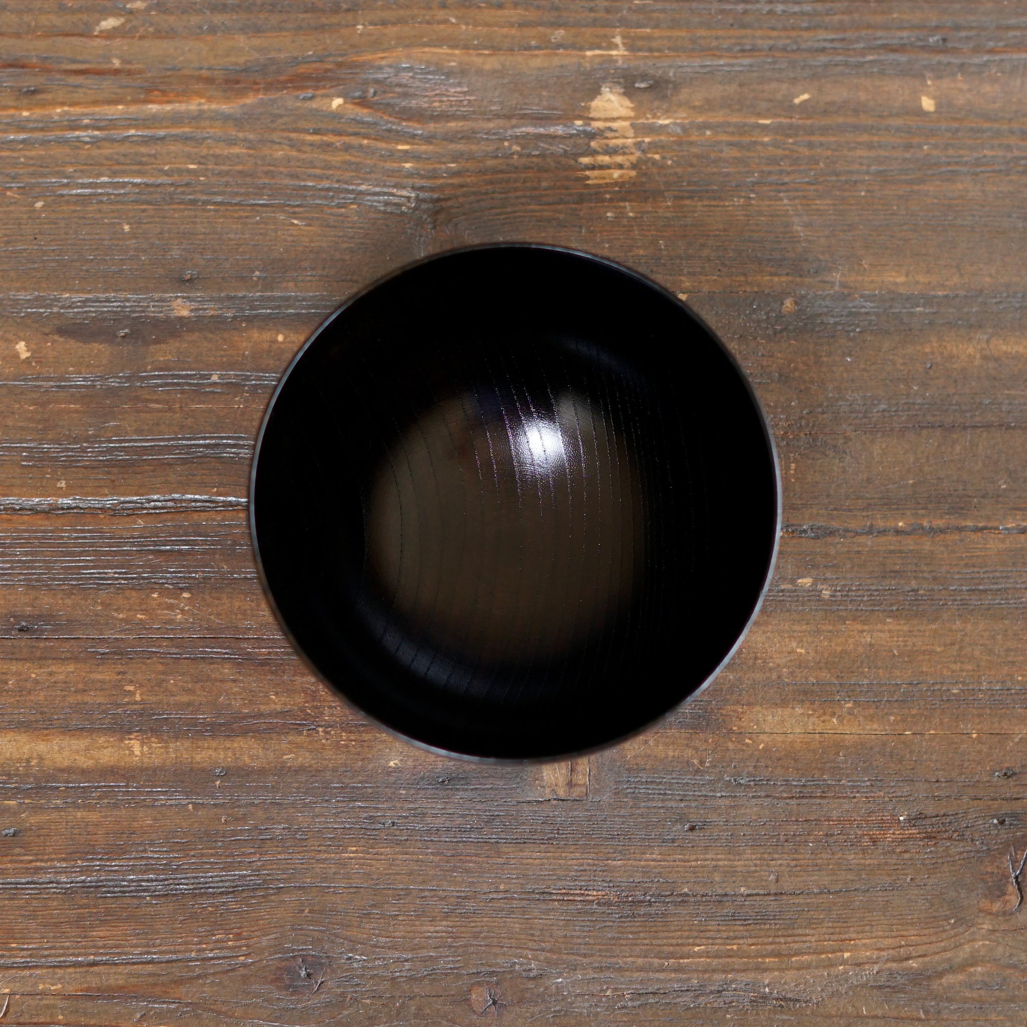Black Japanese Zelkova Lacquer Bowl #F4.0