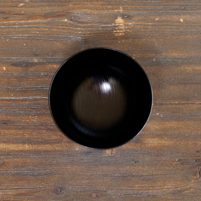 Black Japanese Zelkova Lacquer Bowl #F4.0