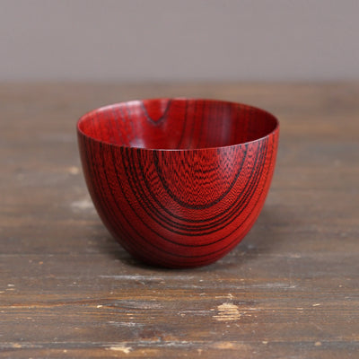 Red Japanese Zelkova Lacquer Bowl #F4.0