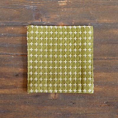 JUJISASHIKO RIKYU Green Cotton Coaster