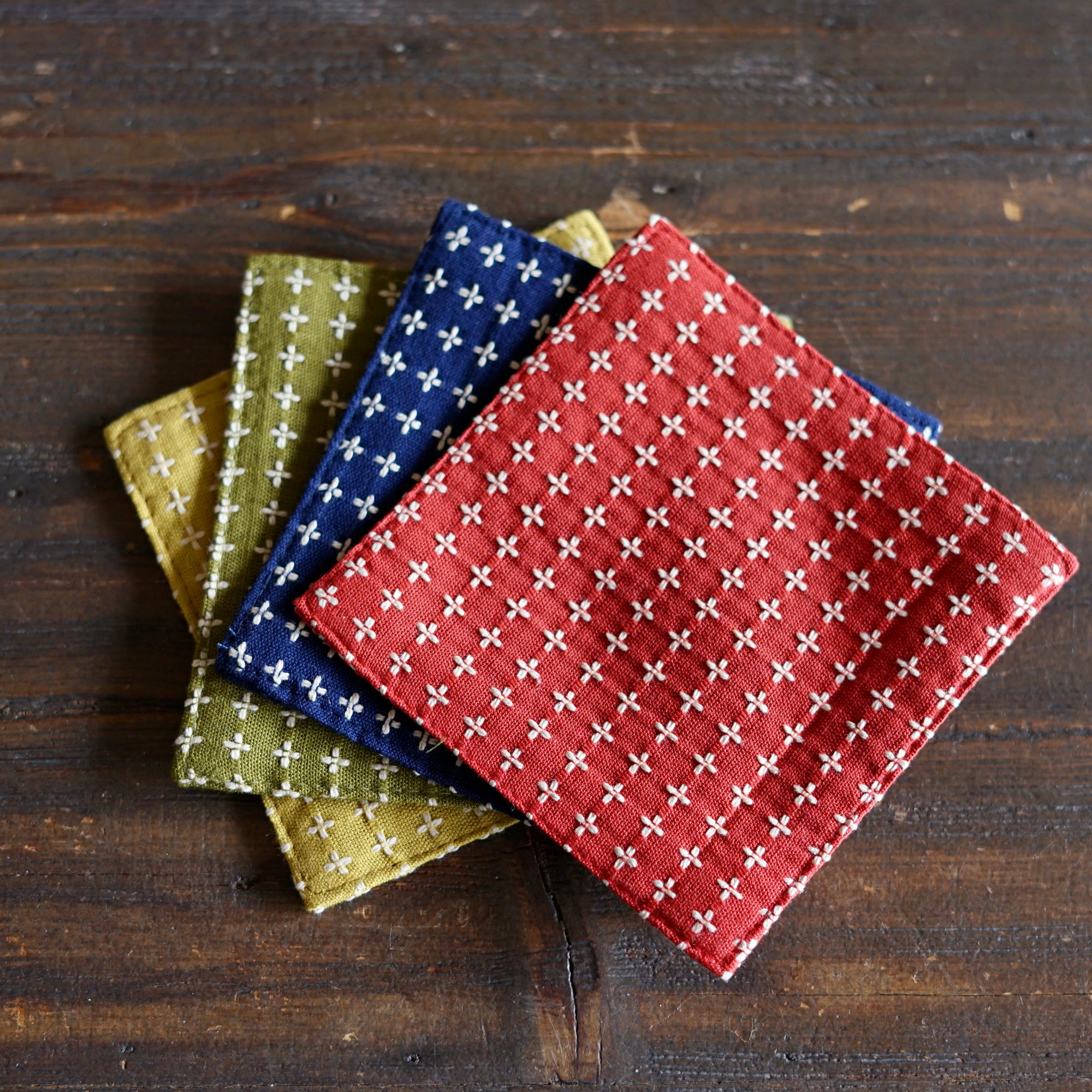 JUJISASHIKO RIKYU Green Cotton Coaster