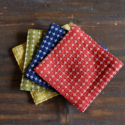 JUJISASHIKO KARASHI Yellow Cotton Coaster