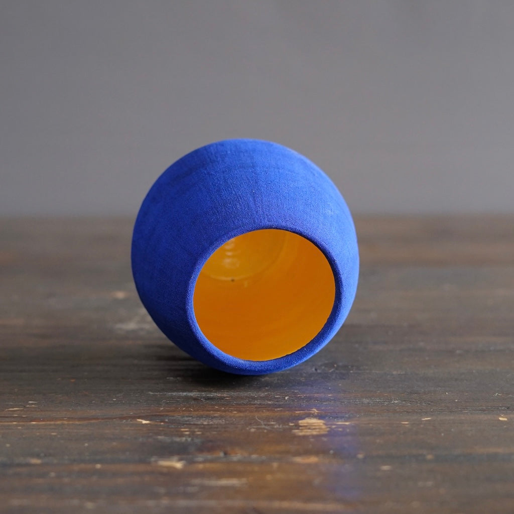 Blue / Yellow Small Dino Vase #JT442B