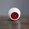 White / Red Small Dino Vase #JT382B