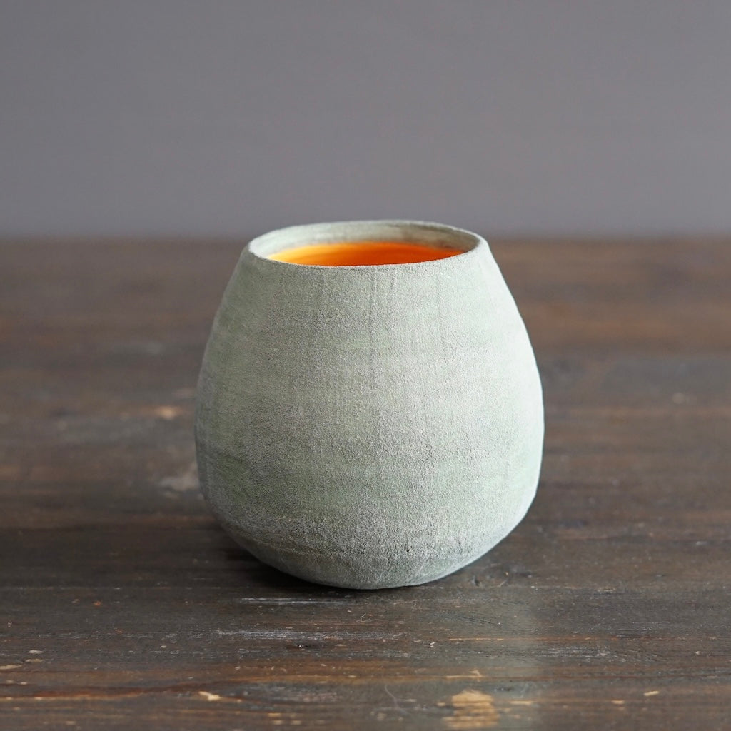 Pistachio / Orange Small Dino Vase #JT442E