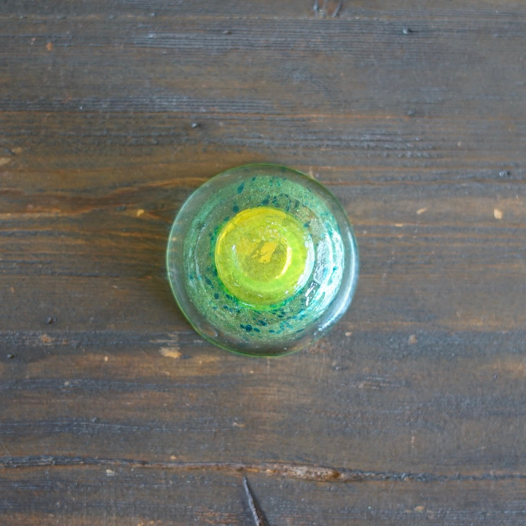 Green Petal Sake Cup #W9033