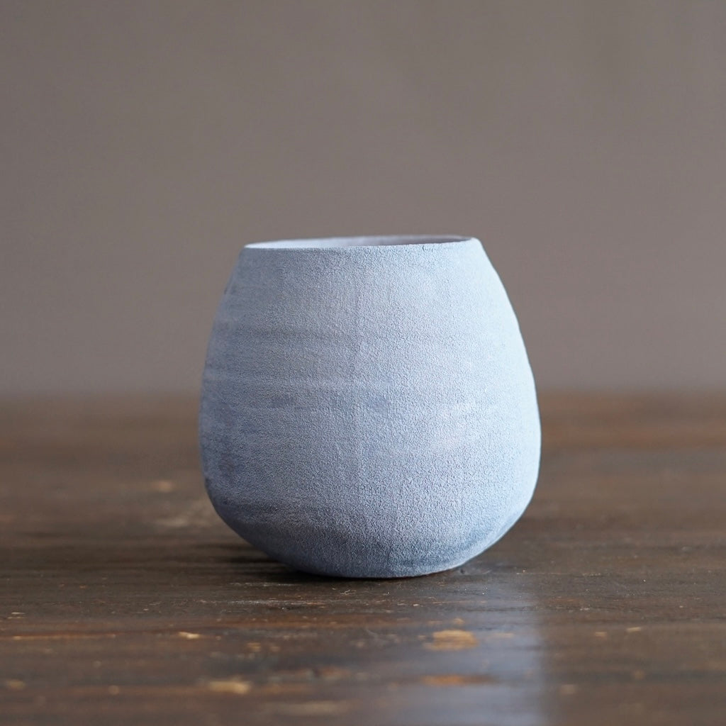 Robin's Egg / Orange Small Dino Vase #JT442i