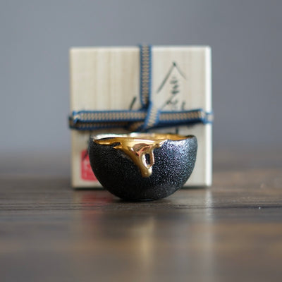 Gilded Coal GUINOMI Sake Cup #HT433B