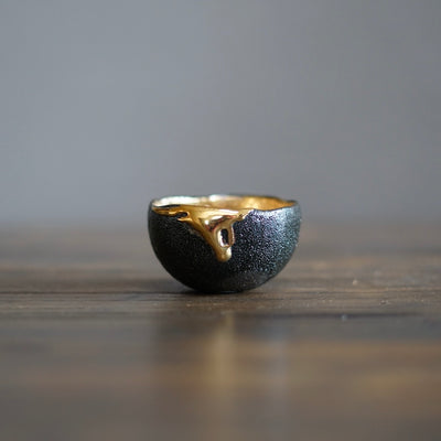 Gilded Coal GUINOMI Sake Cup #HT433B