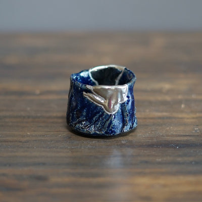 Silver Ocean GUINOMI Sake Cup #HT434A