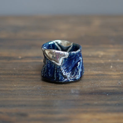Silver Ocean GUINOMI Sake Cup #HT434A