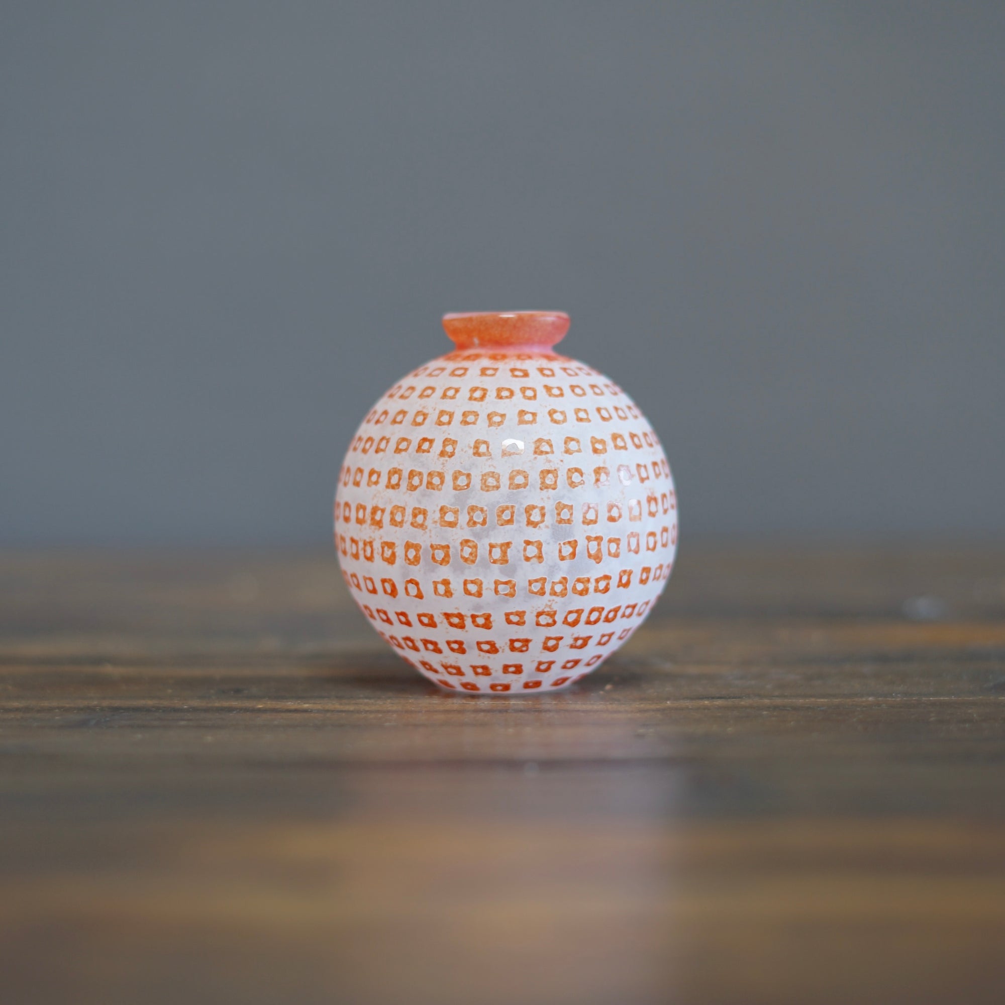 Orange Globe Bud Vase #YY2C