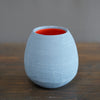 Silver Grey / Red Dino Vase #JT409A