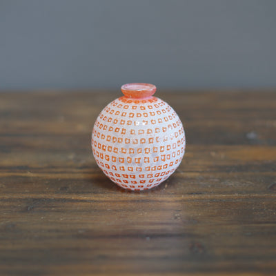 Orange Globe Bud Vase #YY2C