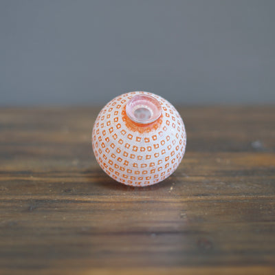 Orange Globe Bud Vase #YY2C