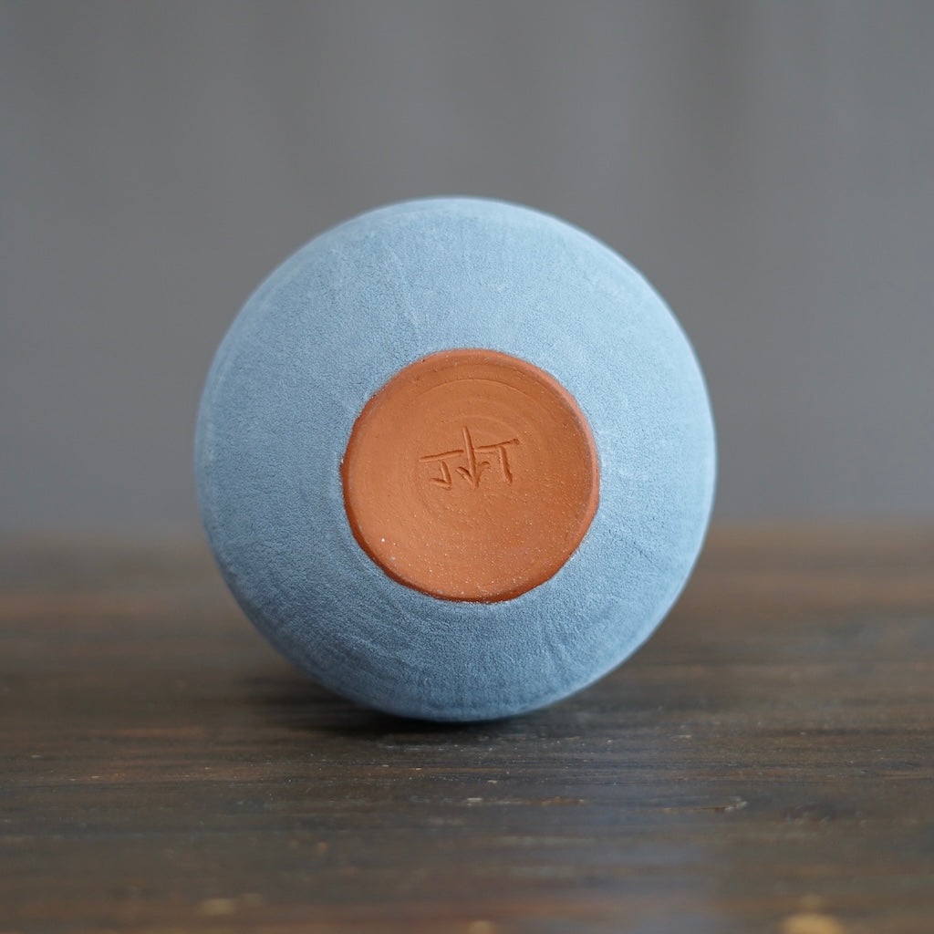 Silver Grey / Red Dino Vase #JT409A