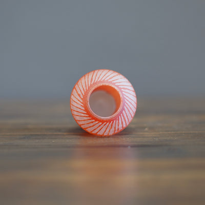 Orange Etched Bud Vase #YY3B