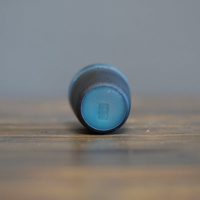 Blue Etched Bud Vase #YY3C