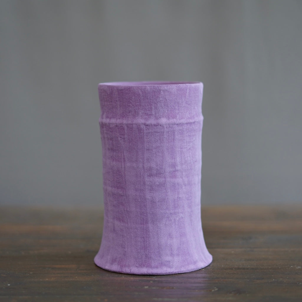 Lavender / Orange Column Vase #JT410B