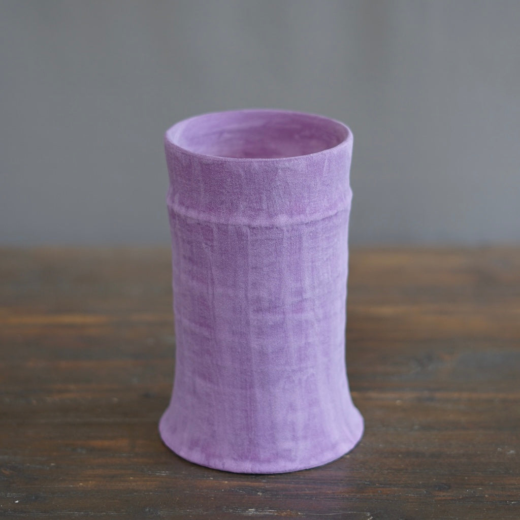 Lavender / Orange Column Vase #JT410B