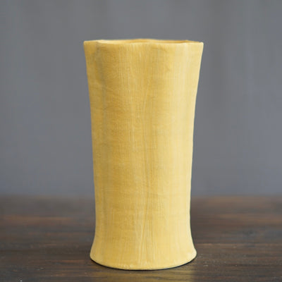 Yellow / Orange Fluted Vase #JT412