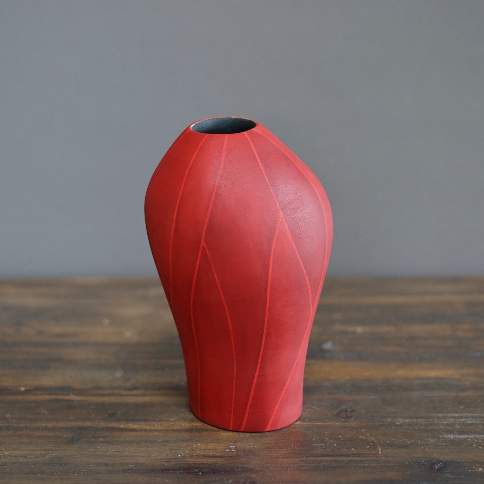 Small Red Flower Vase #AY2