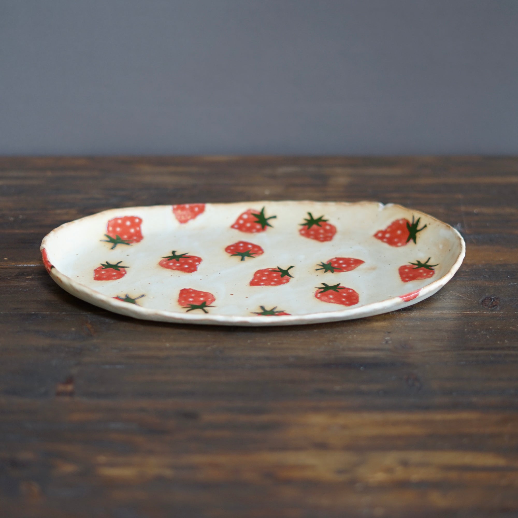 Oval Strawberry Serving Plate #KB2